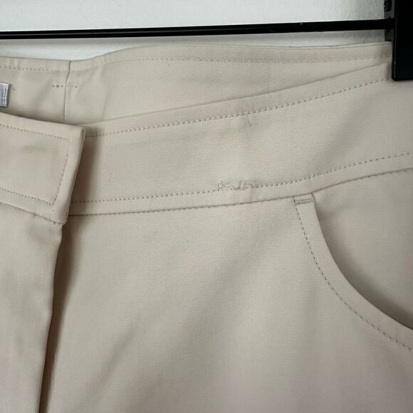 Jil Sander Women’s Cream Pleat Front Scoop Pocket Straight Leg Pant - Picture 3 of 11